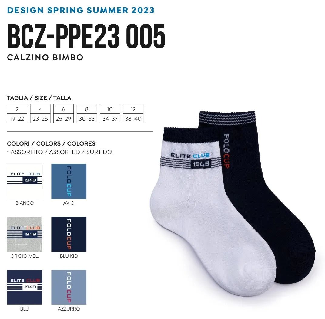 Calze corte bambino in filo di scozia elasticizzata Pezzini BCZ-PPE23005