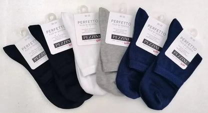 Calze corte bambino in filo di scozia elasticizzata Pezzini in tinta unita BCZ-PERFETTO