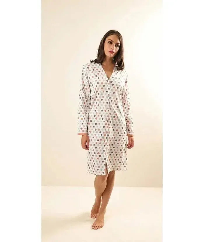 Camicia da notte aperta manica lunga donna Jersey Gary Z50043