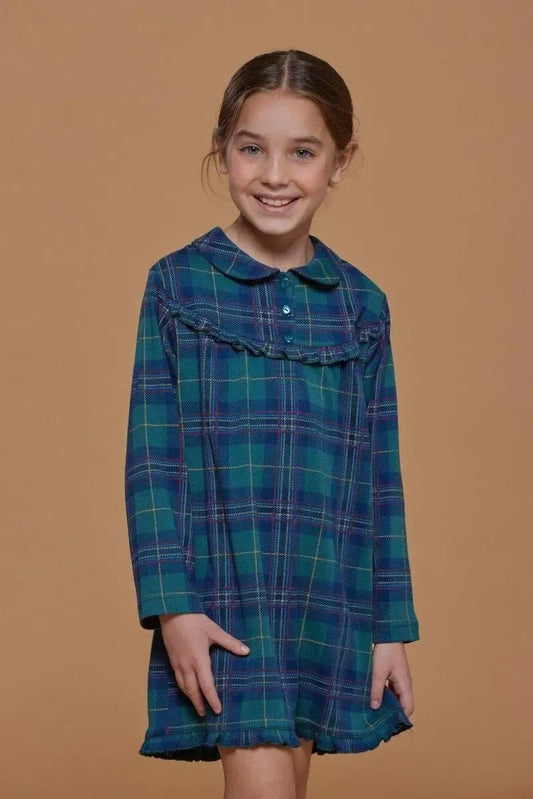 Camicia da notte bambina little brown Noidinotte interlock FE2162