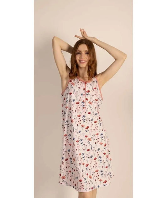 Camicia da notte calibrata spalla larga donna Jersey Gary 5260CONF