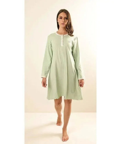 Camicia da notte calibrato donna Jersey serafino Gary puro cotone Z50023CONF