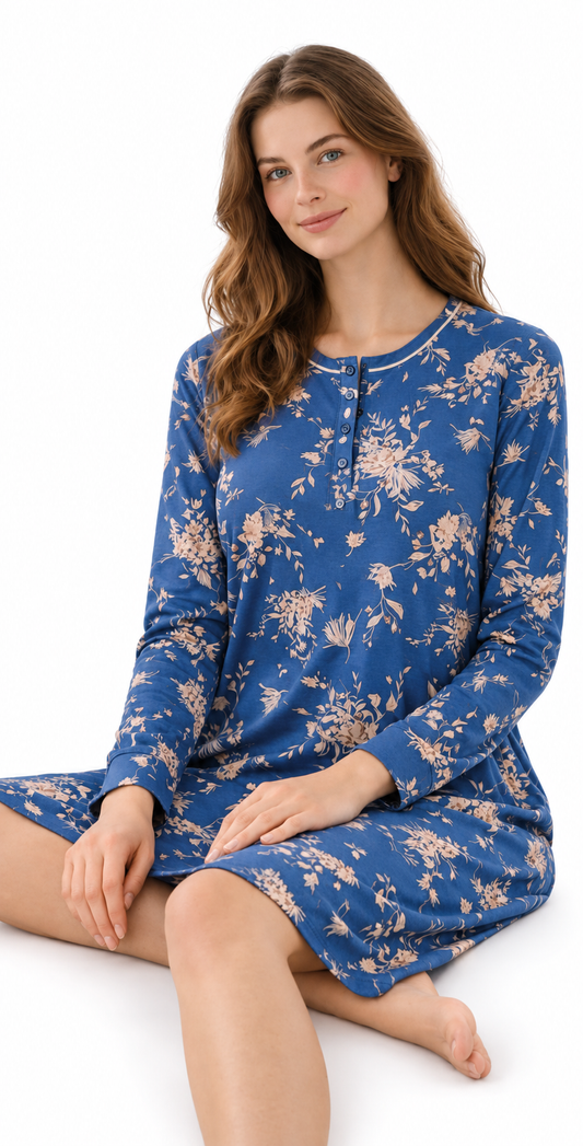 Camicia da notte donna Nottingham serafino viscosa bielastico NPC080