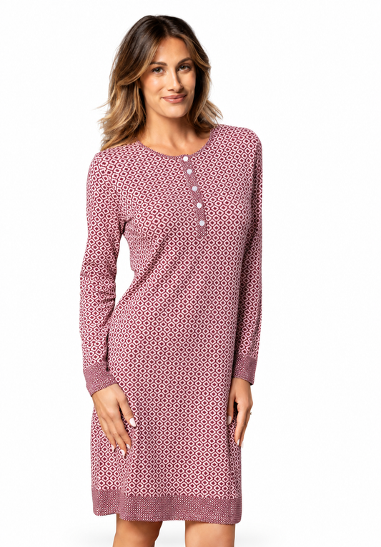 Camicia da notte donna in viscosa serafino Verde Veronica MM25