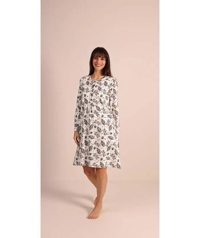Camicia da notte donna serafino invernale interlock Gary 5053