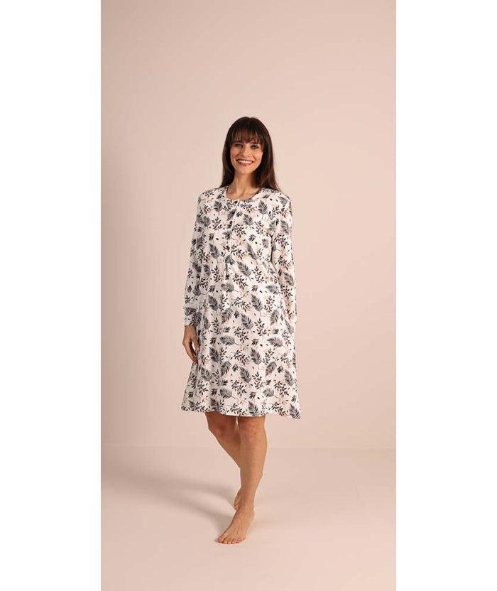 Camicia da notte donna serafino invernale interlock Gary 5053