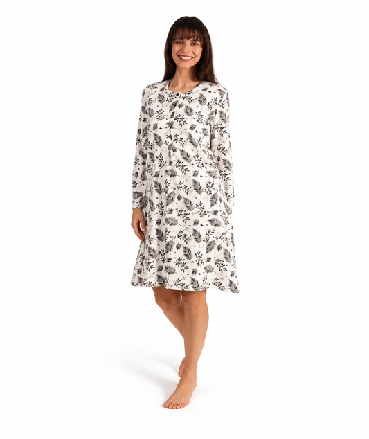 Camicia da notte donna serafino invernale interlock Gary 5053