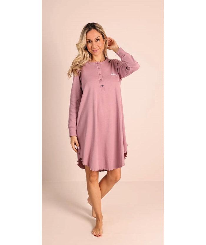 Camicia da notte donna serafino invernale interlock Gary 5092