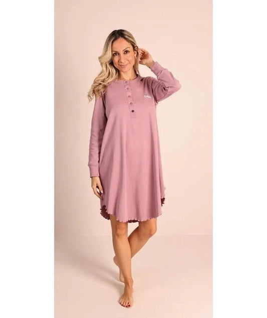 Camicia da notte donna serafino invernale interlock Gary 5092