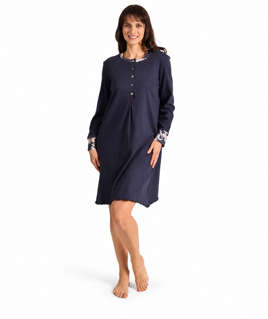Camicia da notte donna serafino invernale interlock Gary 5098