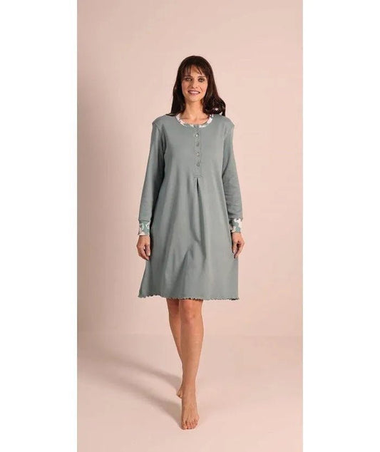 Camicia da notte donna serafino invernale interlock Gary 5098