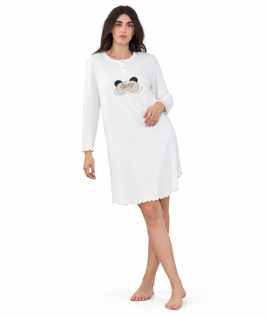 Camicia da notte donna serafino invernale interlock Gary 5458