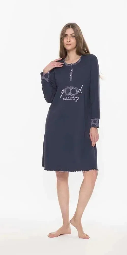 Camicia da notte donna serafino invernale interlock Gary Q50017