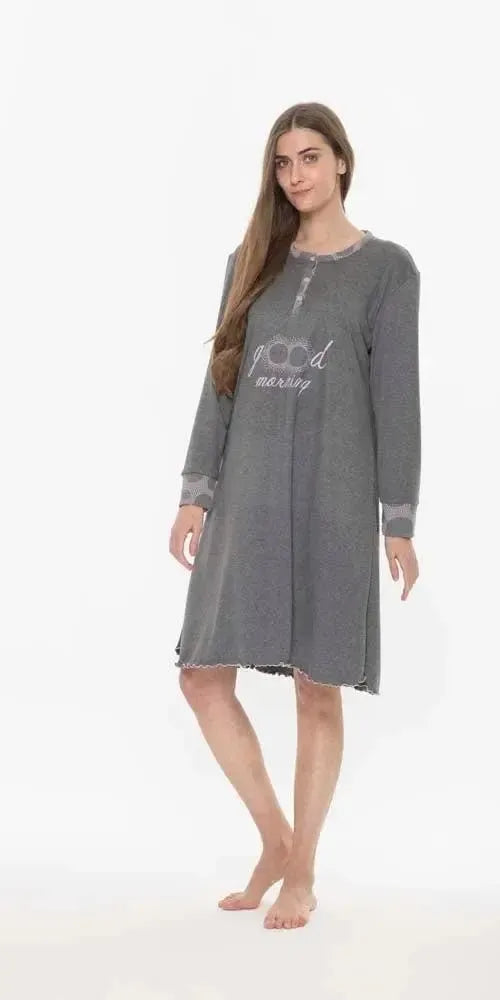 Camicia da notte donna serafino invernale interlock Gary Q50017