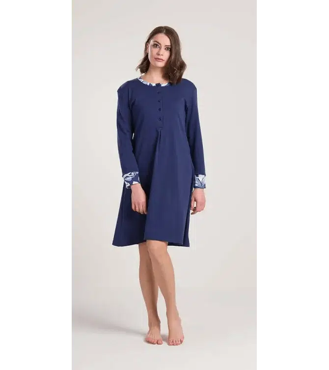 Camicia da notte donna serafino invernale interlock Gary V50078