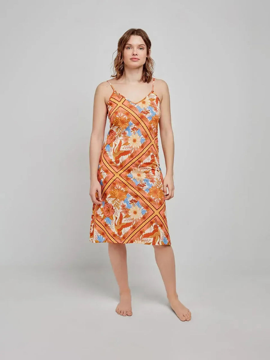 Camicia da notte donna spallina cotone modal Gisela 20267