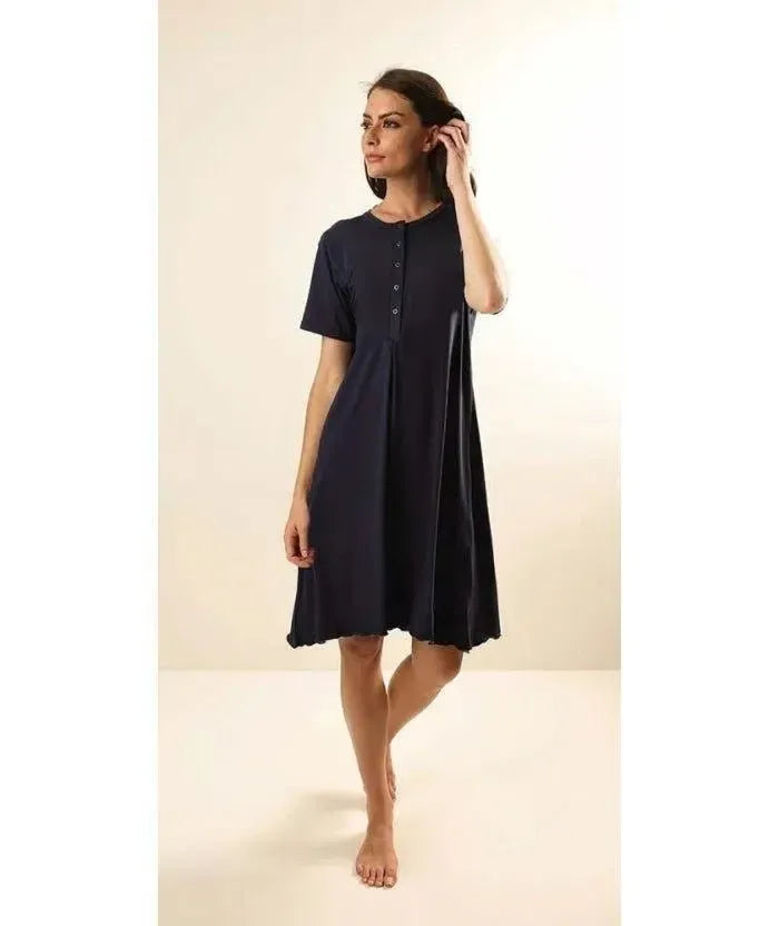 Camicia da notte in viscosa mezza manica serafino donna Jersey Gary Z55157