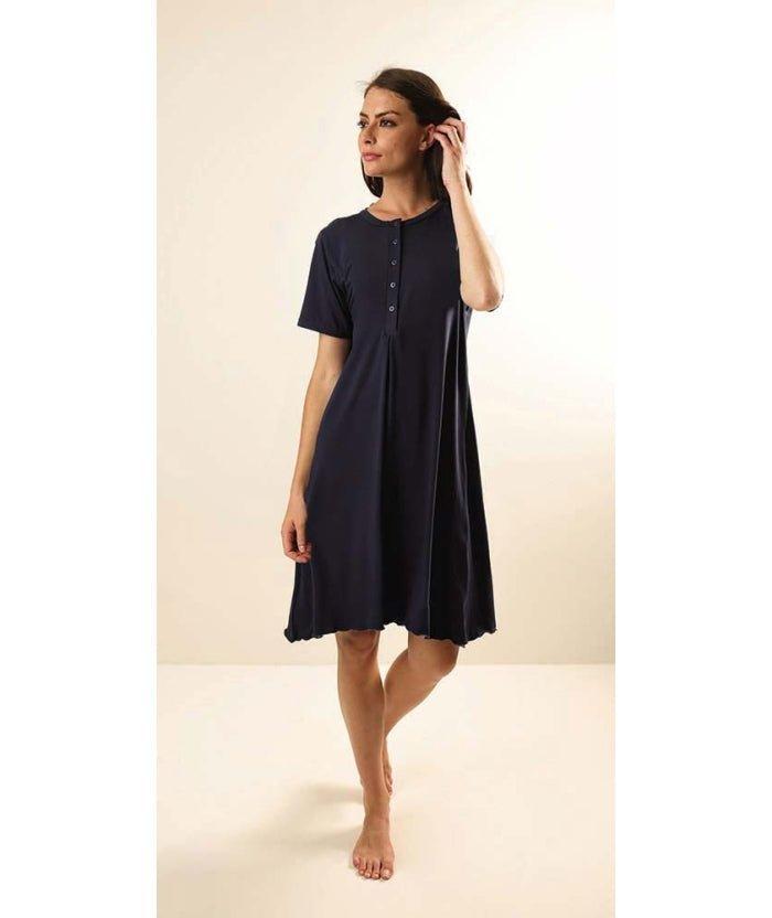 Camicia da notte in viscosa mezza manica serafino donna Jersey Gary Z55157