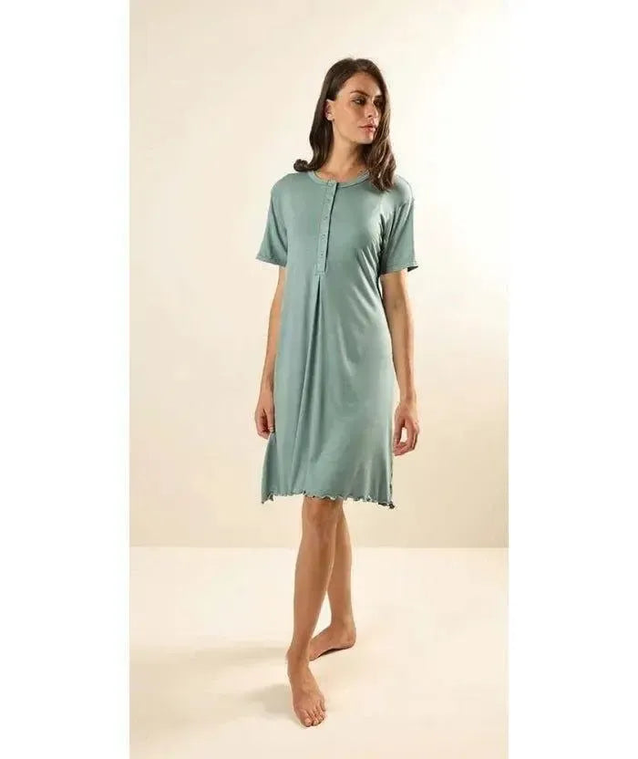 Camicia da notte in viscosa mezza manica serafino donna Jersey Gary Z55157