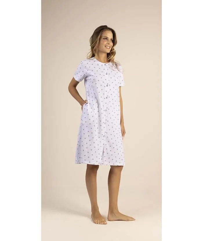 Camicia da notte mezza manica aperta donna Jersey Gary 5327