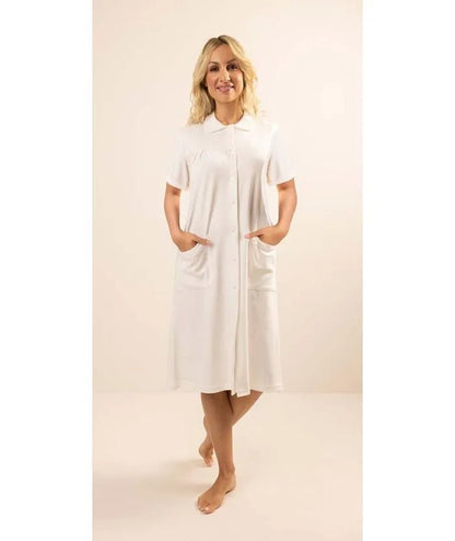 Camicia da notte mezza manica aperta donna Jersey Gary C522