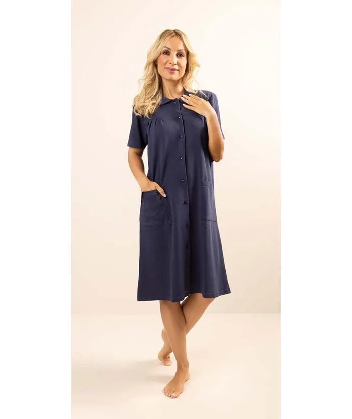 Camicia da notte mezza manica aperta donna Jersey Gary C522