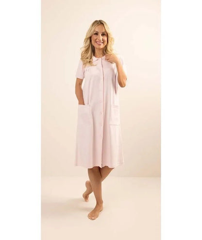 Camicia da notte mezza manica aperta donna Jersey Gary C522