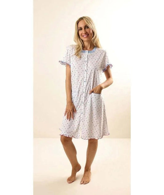 Camicia da notte mezza manica aperta donna Jersey Gary Z55011