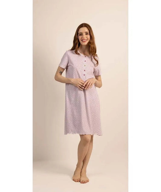 Camicia da notte mezza manica donna Jersey Gary 5270