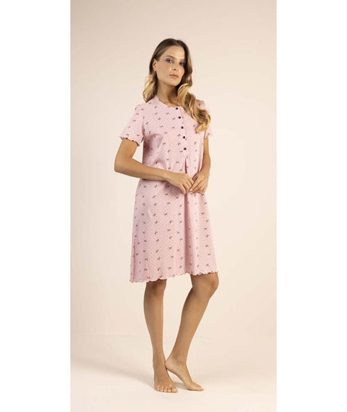 Camicia da notte mezza manica donna Jersey Gary 5316