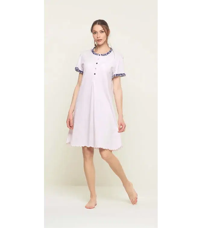 Camicia da notte mezza manica donna Jersey Gary U55096