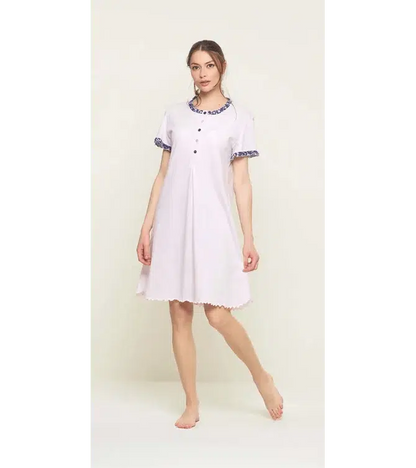 Camicia da notte mezza manica donna Jersey Gary U55096