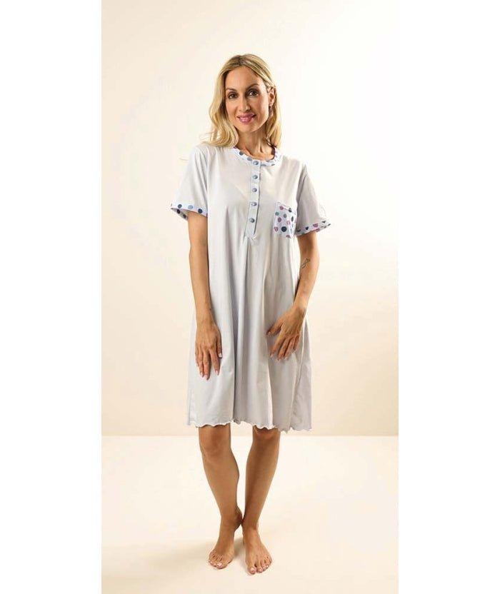 Camicia da notte mezza manica donna Jersey Gary Z55047