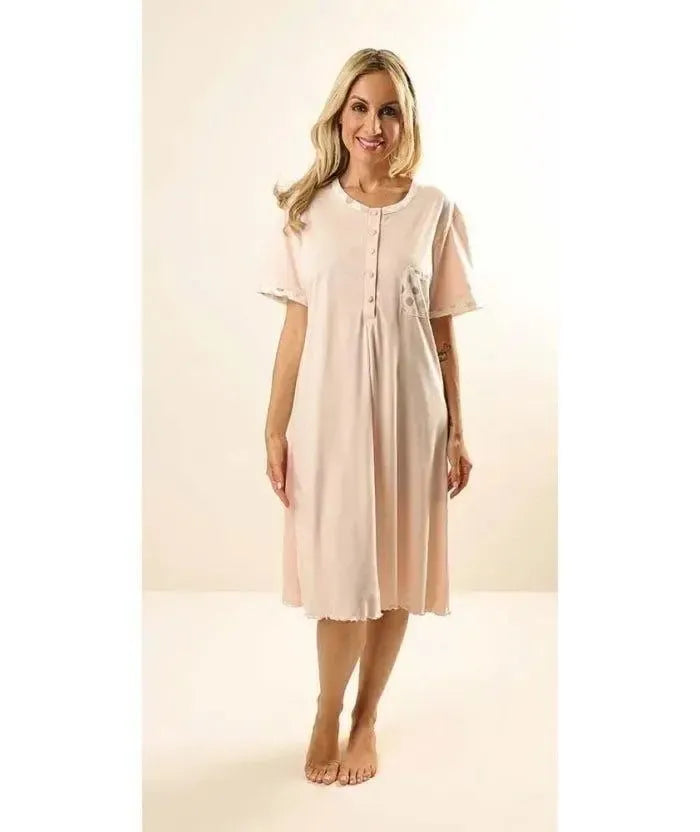 Camicia da notte mezza manica donna Jersey Gary Z55047