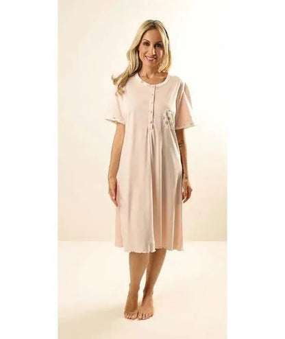Camicia da notte mezza manica donna Jersey Gary Z55047