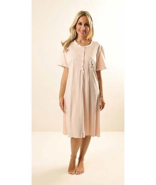 Camicia da notte mezza manica donna Jersey Gary Z55047