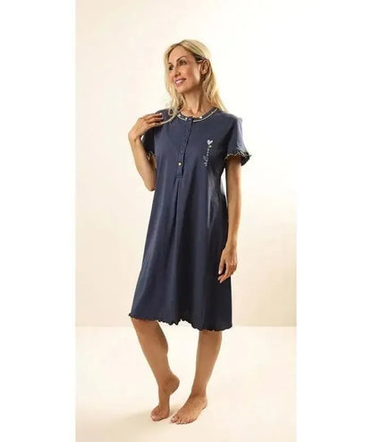 Camicia da notte mezza manica donna Jersey Gary Z55087