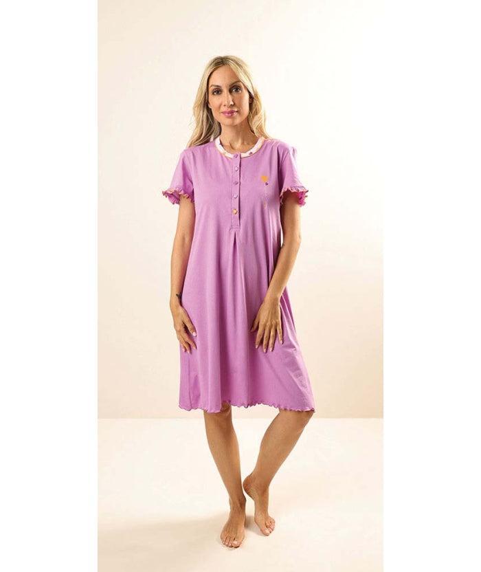 Camicia da notte mezza manica donna Jersey Gary Z55087