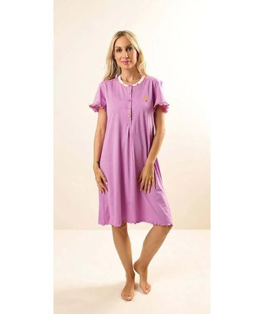 Camicia da notte mezza manica donna Jersey Gary Z55087