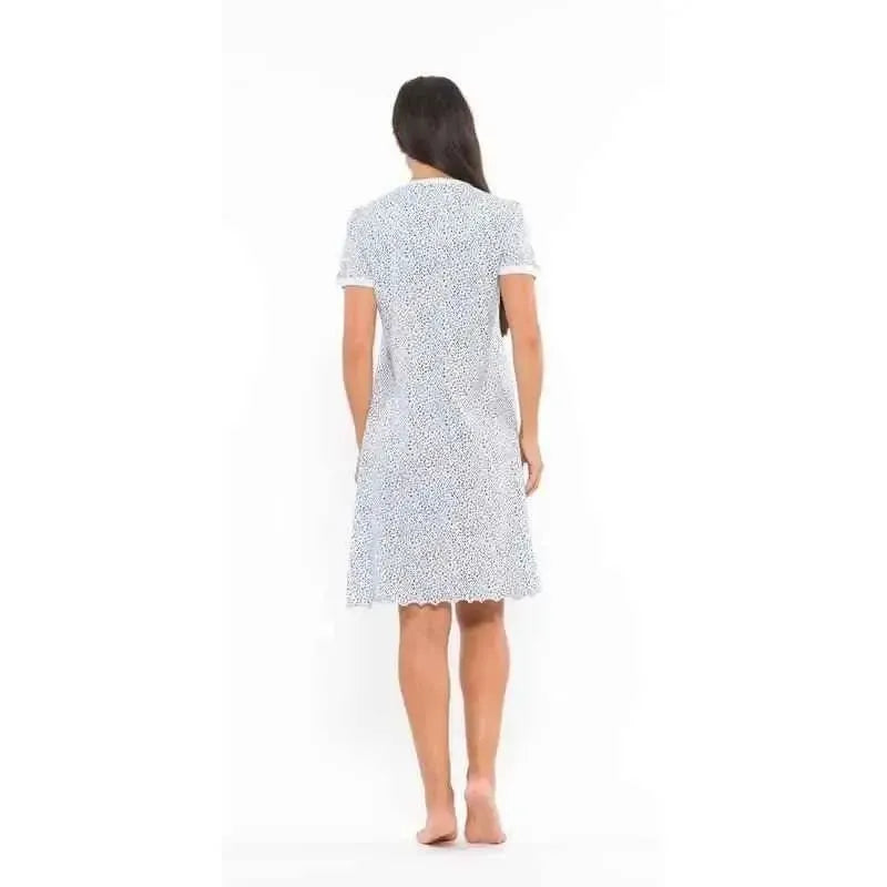 Camicia da notte mezza manica donna Jersey serafino Gary L55105
