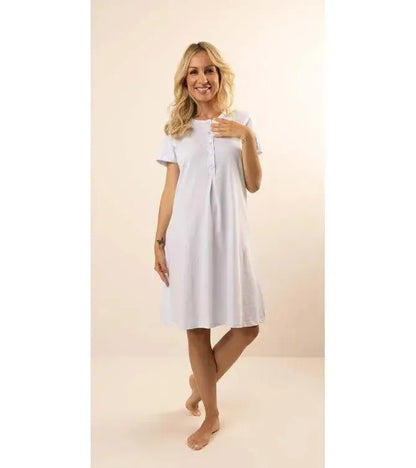 Camicia da notte serafino mezza manica donna Jersey Gary CB585075