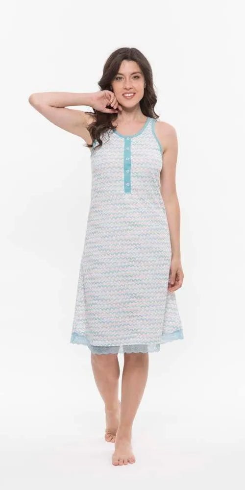 Camicia da notte spalla donna Jersey Gary R55088