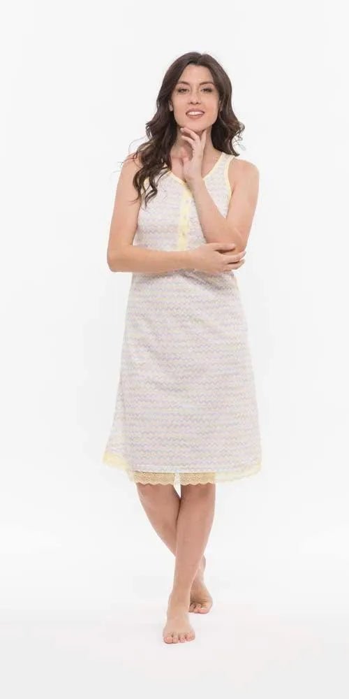 Camicia da notte spalla donna Jersey Gary R55088