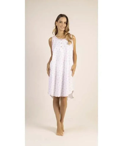 Camicia da notte spalla larga donna Jersey Gary 5329