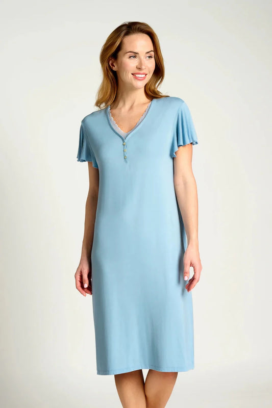 Camicia mezza manica serafino donna viscosa Muydemi 12021020