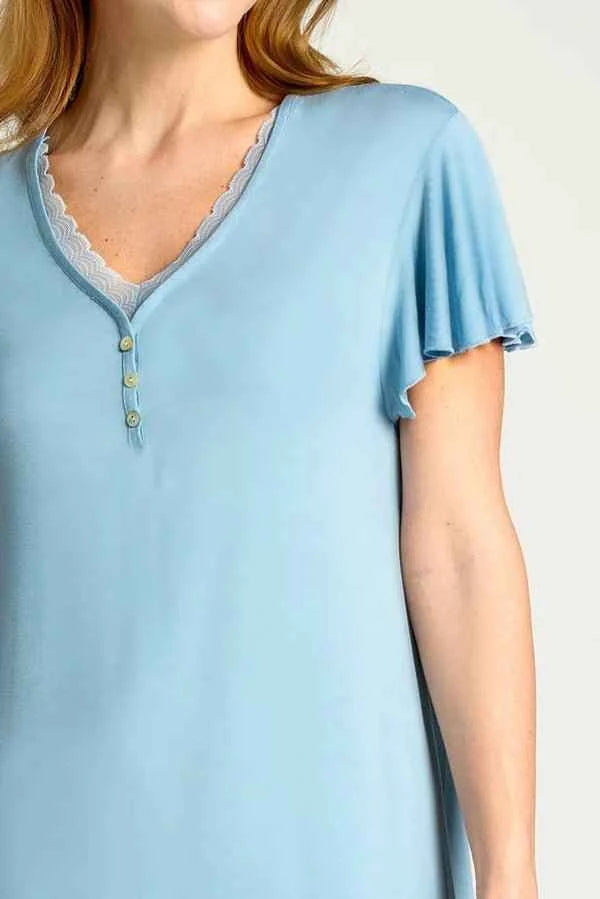 Camicia mezza manica serafino donna viscosa Muydemi 12021020