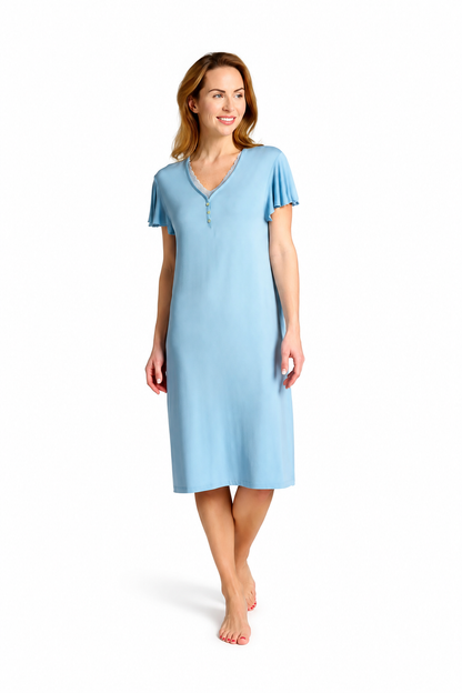 Camicia mezza manica serafino donna viscosa Muydemi 12021020