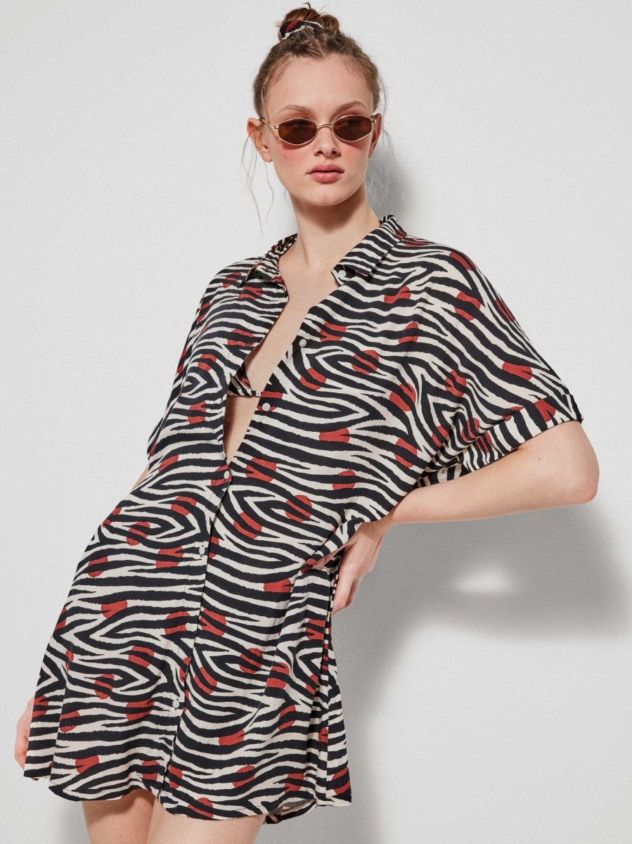 Camiciola abito da bagno copricostume viscosa Gisela 40021