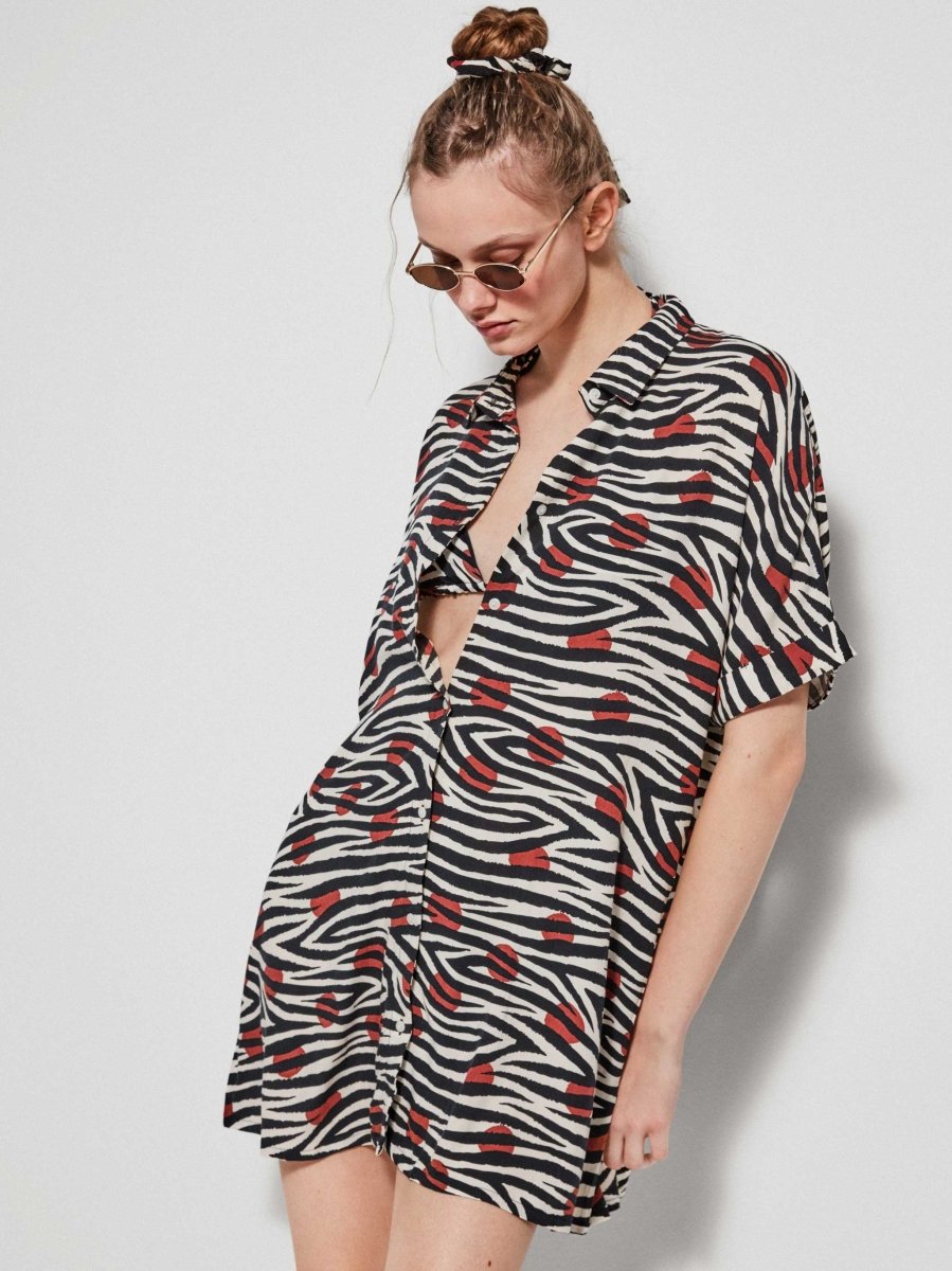 Camiciola abito da bagno copricostume viscosa Gisela 40021