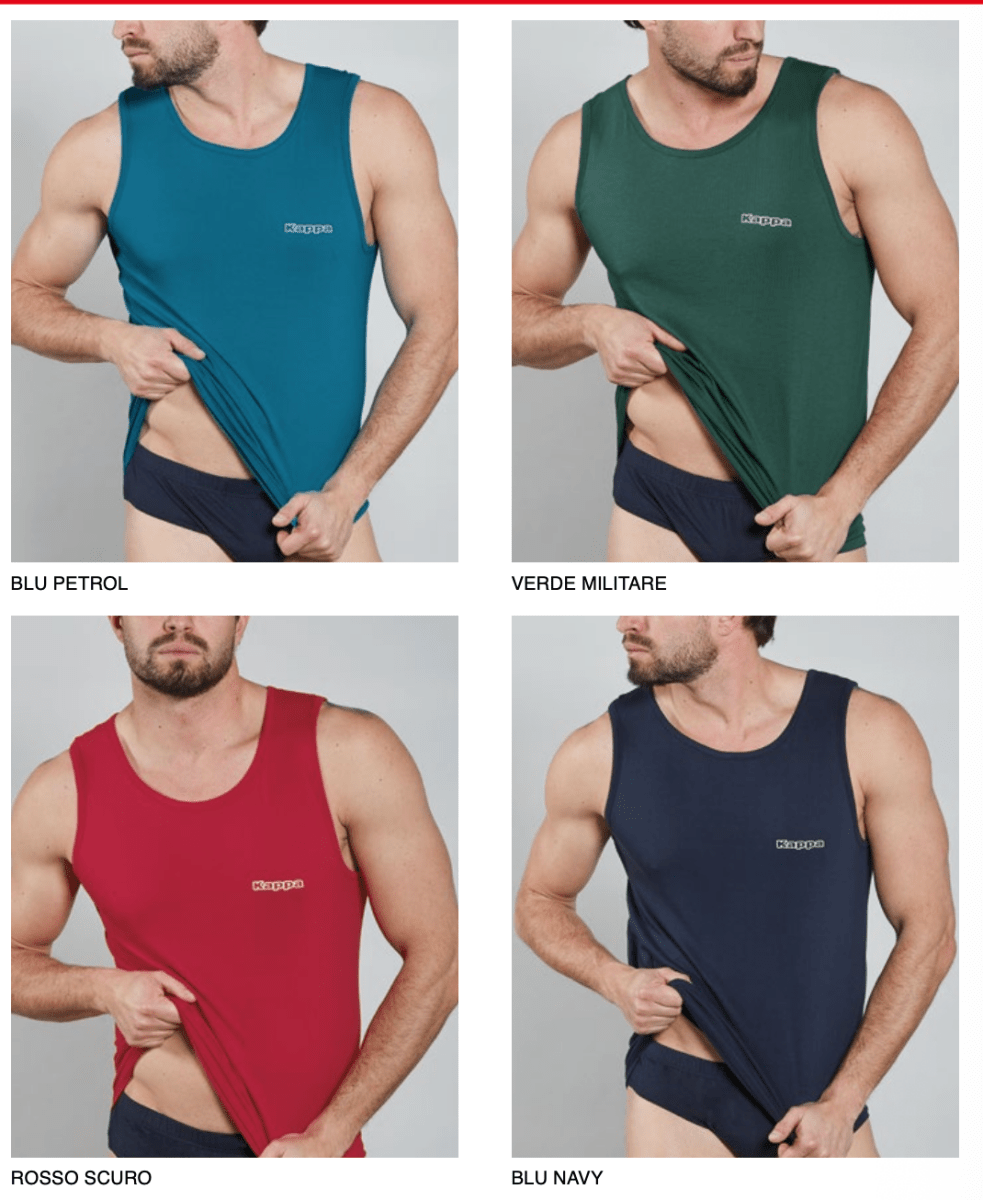 Canotta colorata uomo Kappa 100% cotone pettinato K1325